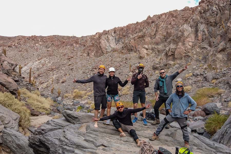 San Pedro de Atacama: Desert Tour with Canyoning & Trekking - The waterfall beach and walk back