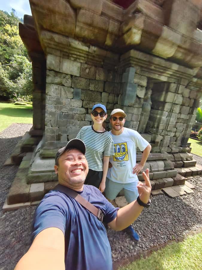 Selogriyo Temple, treking Java Rice Terrace & waterfall - Swimming beneath Mount Merapi