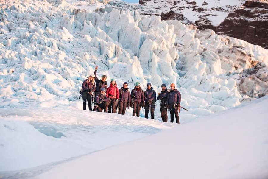 Skaftafell: Blue Ice Maze Glacier Hike on Vatnajökull - Getting fitted with crampons and safety gear
