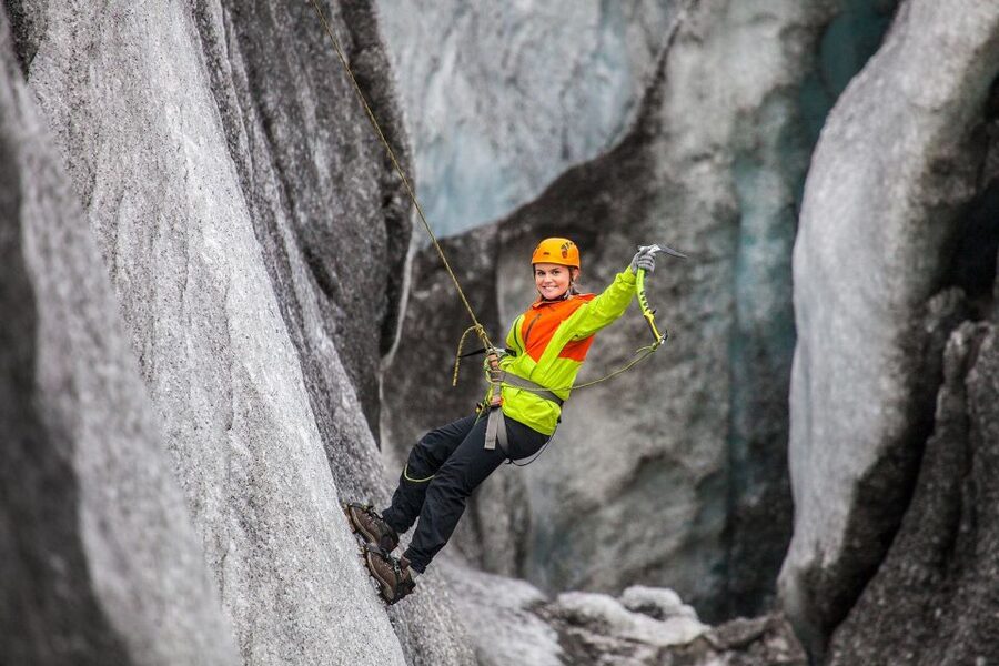 Skaftafell: Glacier Hike and Ice Climbing Guided Experience - The hike across blue ice and crevasses