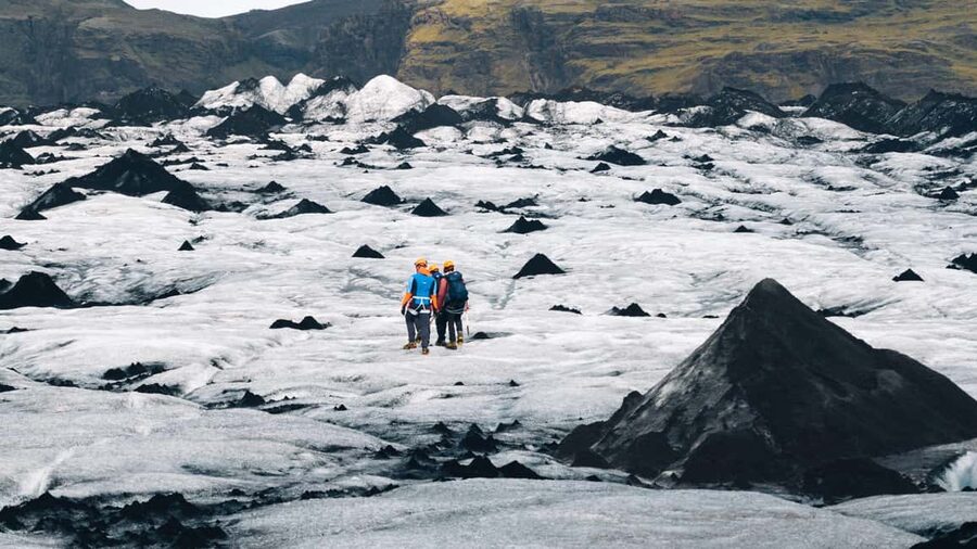 Sólheimajökull: Glacier Hike and Blue Ice Cave Tour - Getting fitted for crampons, helmet, and harness