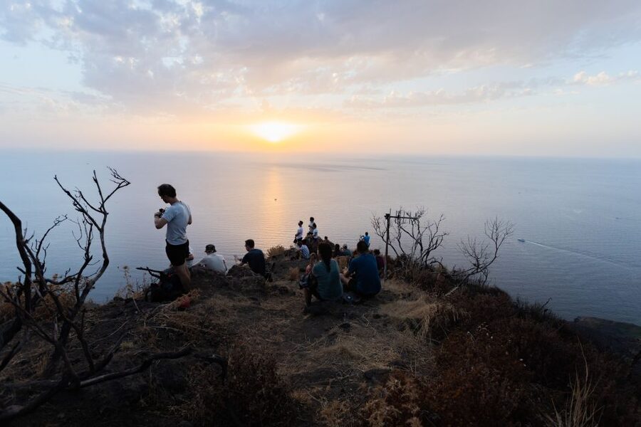 Stromboli: Sunset Trekking at Sciara del Fuoco - The uphill route to 400 meters