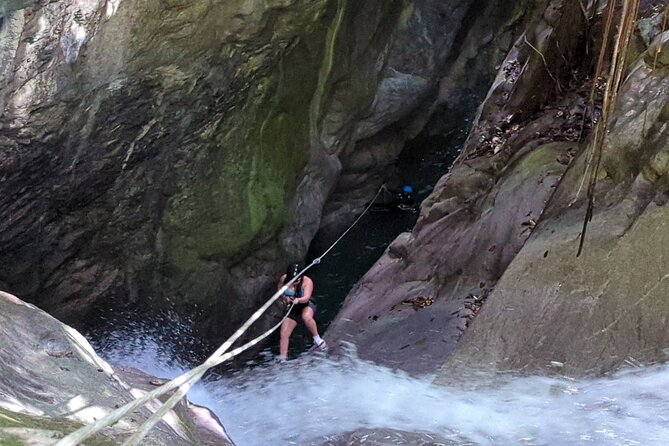 Trekking/rappelling waterfalls in Dominican Republic - River pools, swimming, and cliff jumps