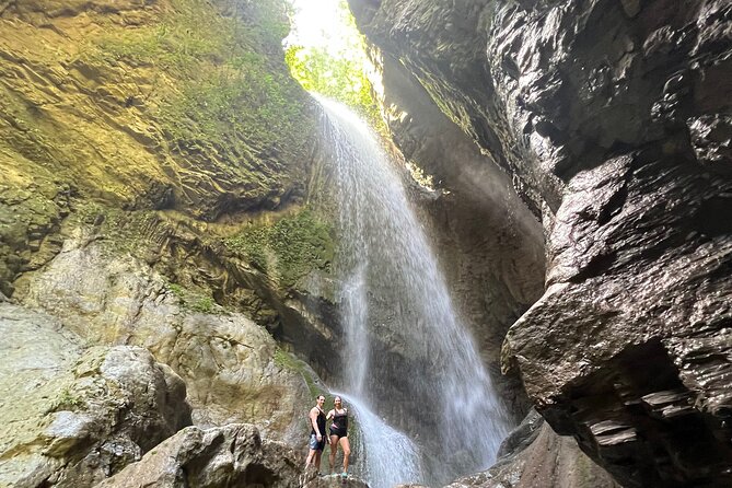 Trekking/rappelling waterfalls in Dominican Republic - La Culebra Waterfall provides the practice run