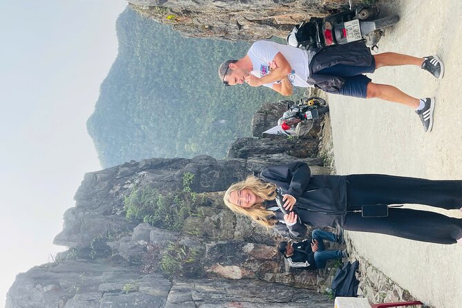 Trekking the White Cliff Ma Pi Leng Pass Adventure - A picnic with Nho Que River views