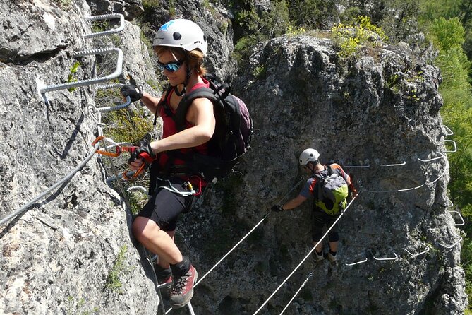 Via Ferrata Adventure in Madrid with Transport - The rock climb, bridges, and zip line