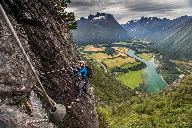 Via Ferrata Åndalsnes West Wall - Three sections of climbing on the West Wall