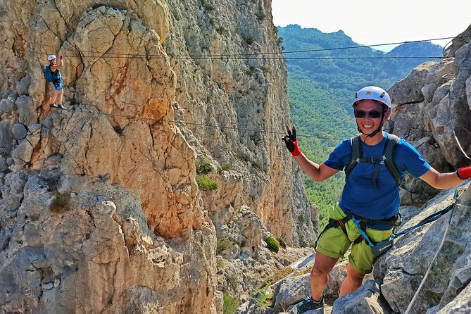 Via Ferrata Caminito del Rey - The zip line and two monkey bridges