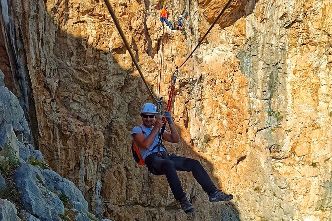 Via Ferrata Caminito del Rey - Climbing the iron rungs above the gorge