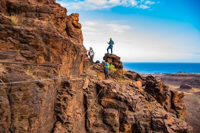 Via Ferrata in Gran Canaria. Vertical adventure park. Small groups - Rope bridge, swing, and volcanic tunnel