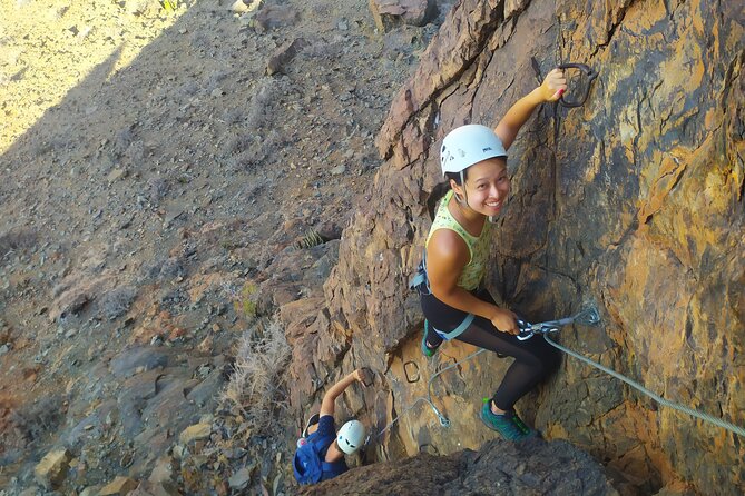 Via Ferrata in Gran Canaria. Vertical adventure park. Small groups - Meeting at Bahia Feliz and walking to the rock