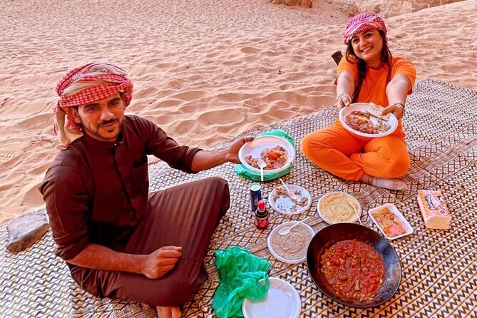 Wadi Rum Mountain Hike & Climb: Burdah, with a bridge at the top! + tour & Lunch - Little Bridge and a cup of sweet tea
